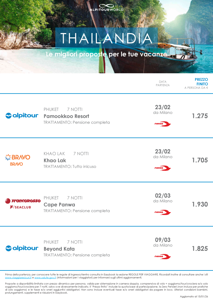 THAILANDIA - ALPITOUR