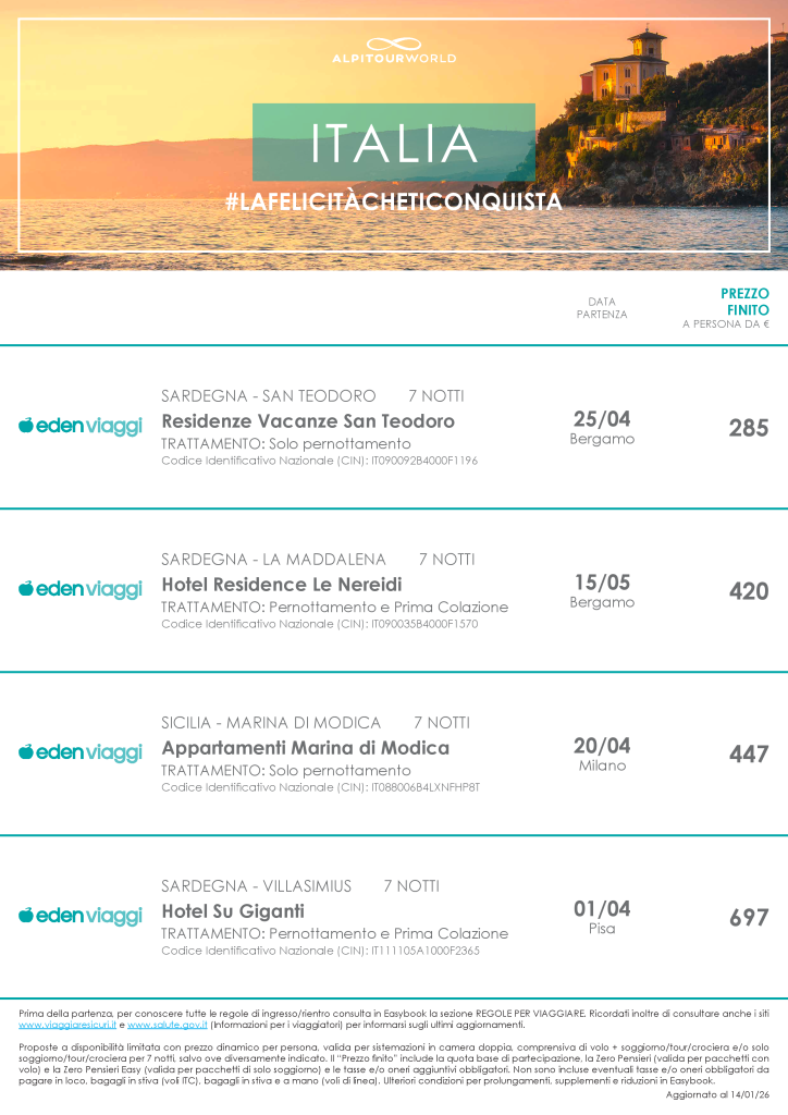 ITALIA EDEN VIAGGI PAG.1/2