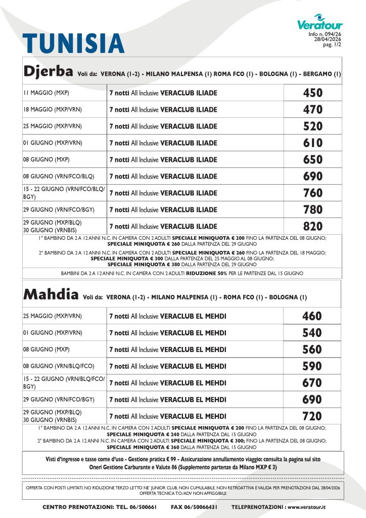 TUNISIA VERATOUR - PAG. 1/2
