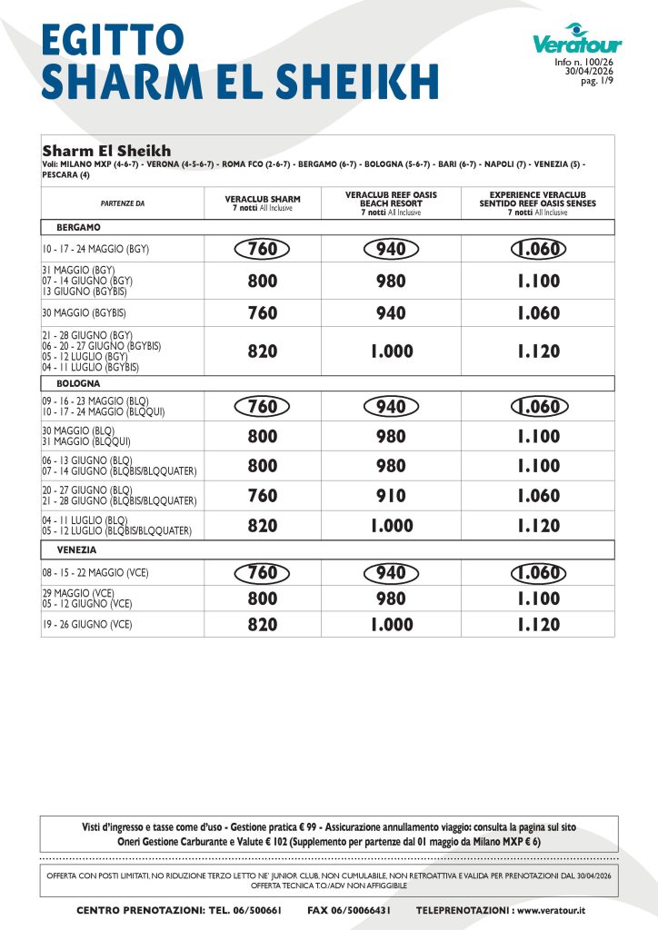 EGITTO VERATOUR - PAG. 1/9