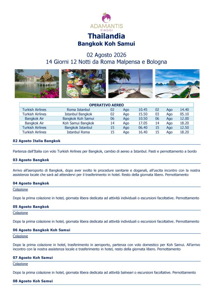 BANGKOK + KOH SAMUI - PAG. 1/2