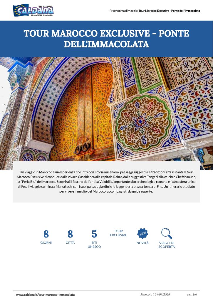 TOUR MAROCCO - CALDANA - PAG.1/6