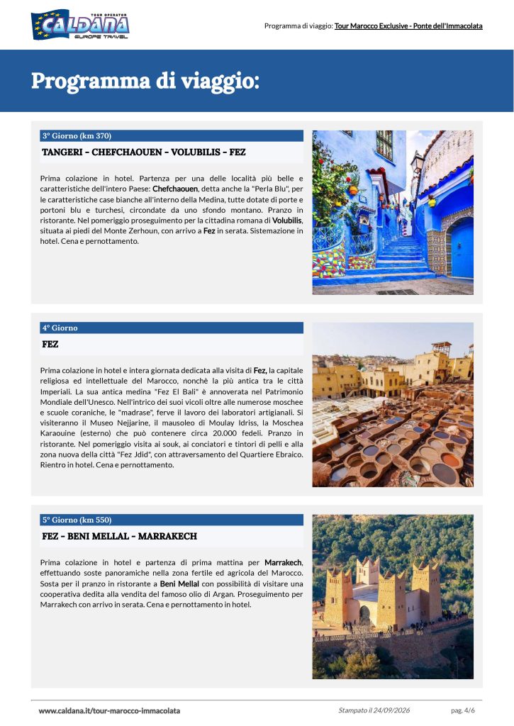 TOUR MAROCCO - CALDANA - PAG.4/6