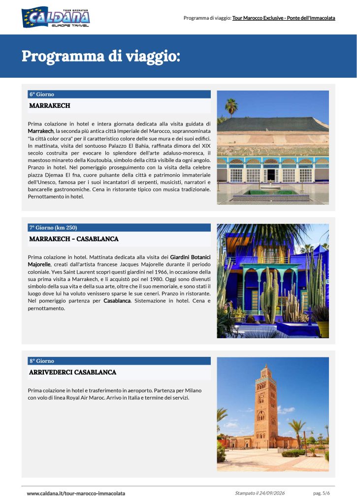TOUR MAROCCO - CALDANA - PAG.5/6